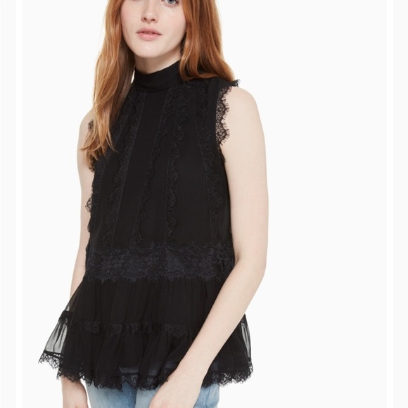 Kate spade Madison Avenue black korina top size S - Picture 1 of 4